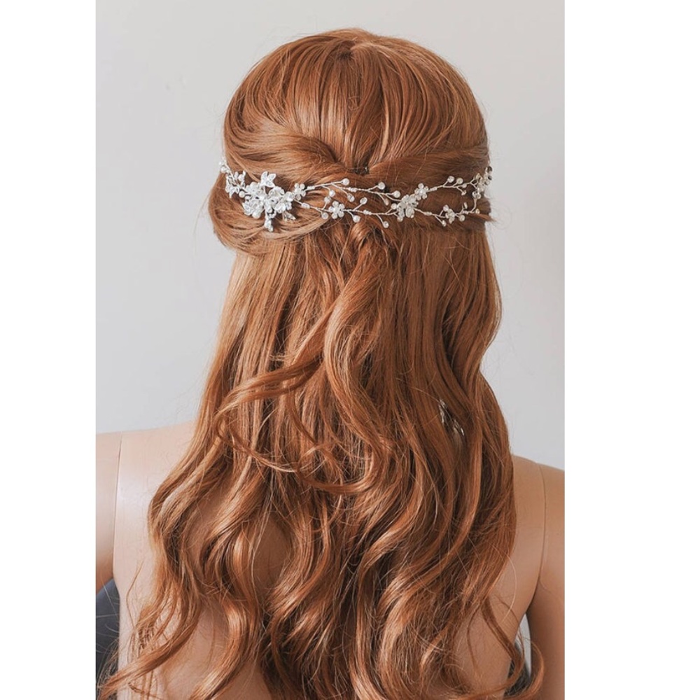 Silver Bridal Hair Vine